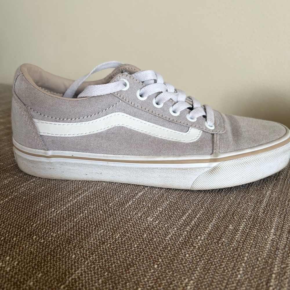 Vans Women’s Tan Old Skool Canvas Sneakers - Picture 6 of 9